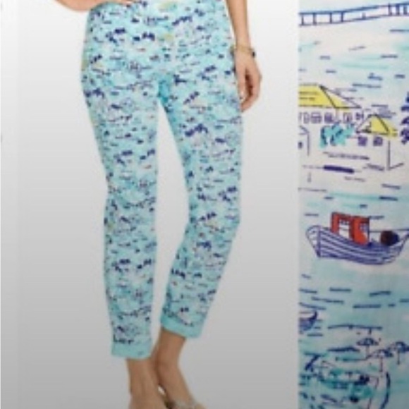 Talbots Pants - Talbots Mid Rise the weekend chino pants Ankle toile beach‎ resort blue …